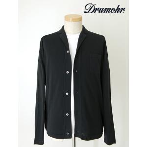 Drumohr/ドルモア/ニットカーディガン/30Gハイゲージコットン/ブラック/dru460604