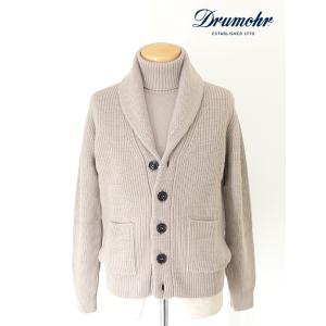 Drumohr ドルモア ショールカラーニット/スーパージーロンラムズウール ライトベージュ dru...