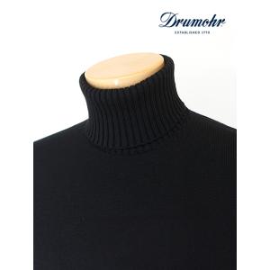 Drumohr ドルモア タートルネックニット/ホールガーメント/スーパージーロンラムズウール ブラ...