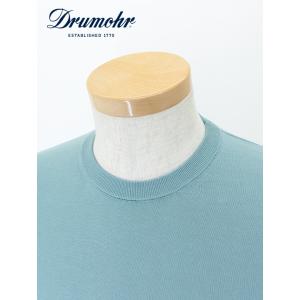 ドルモア Drumohr サマーニット/30Gハイゲージコットン/クルーネック イタリア製 アイスグ...