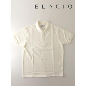 ELACIO/エラシオ/鹿の子半袖ポロシャツ/アイボリー/ela460201｜rootweb