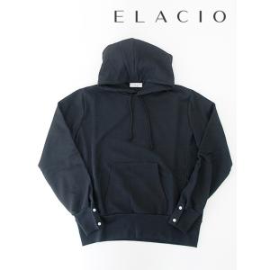 エラシオ ELACIO スウェットフーディ/コットン フランス製  ブラック ela482402