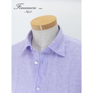 【50％OFF】フィナモレ Finamore リネンシャツ/セミワイドカラー/BALI/VITTOR...