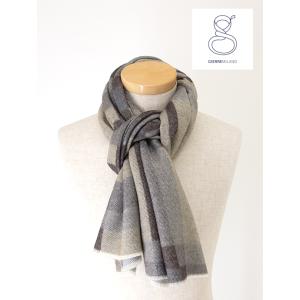 ジエッレ GIERRE ウールマフラー/リバーシブル ブラウングレー gie462001