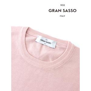 【50％OFF】グランサッソ Gran Sasso サマーニット/エジプトコットン/クルーネック イ...