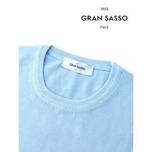 【50％OFF】グランサッソ Gran Sasso サマーニット/エジプトコットン/クルーネック イ...