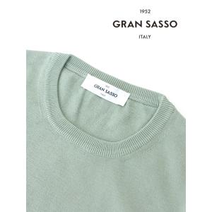 【50％OFF】グランサッソ Gran Sasso サマーニット/エジプトコットン/クルーネック イ...