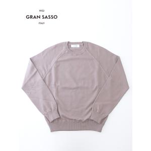 グランサッソ Gran Sasso クルーネックニット/ウィンターコットン イタリア製 ココアブラウ...