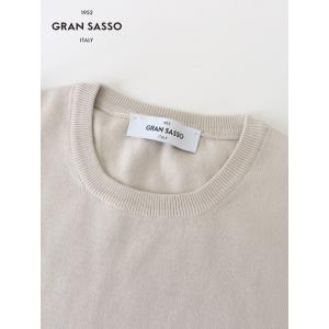グランサッソ Gran Sasso サマーニット/エジプトコットン/クルーネック イタリア製 オフベ...