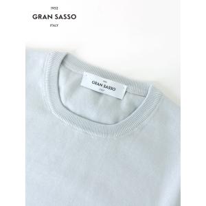グランサッソ Gran Sasso サマーニット/エジプトコットン/クルーネック イタリア製 サック...