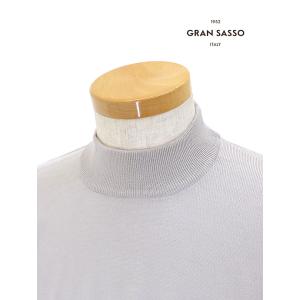 グランサッソ Gran Sasso モックネックニット/12G メリノウール イタリア製 ホワイトベ...