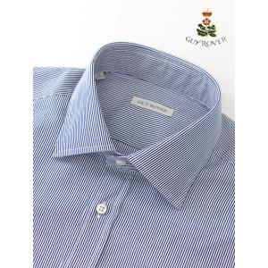 GUY ROVER/ギローバー/セミワイドカラーシャツ/キャンディストライプ/ブルー/guy4606...