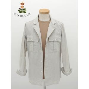 【50％OFF】ギローバー GUY ROVER オーバーシャツ/シアサッカーコットン イタリア製 グ...