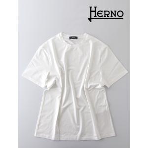 HERNO/ヘルノ/半袖Tシャツ/ドレスジャージーコットン/ホワイト/her440403｜rootweb