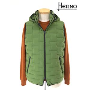 【40％OFF】HERNO/ヘルノ/Laminar/シームレスダウンベスト/CUT DEEP/グリー...