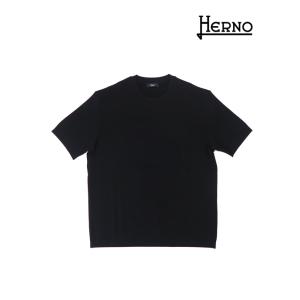 ヘルノ HERNO コットンニットTシャツ ブラック her520601