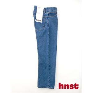 オネスト hnst ジーンズ/リサイクルデニム/BASIEL ウォッシュドブルー hns481602