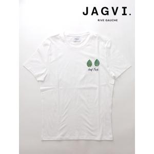 【70％OFF】JAGVI.Rive Gauche/ジャグヴィ・リブゴーシュ/Tシャツ/オーガニックコットン/Leaf Tech/ホワイト/jag460807