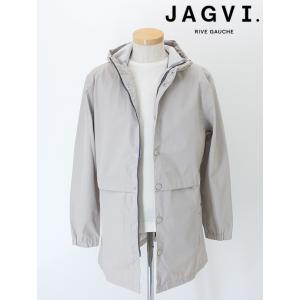 ジャグヴィ・リブゴーシュ JAGVI.Rive Gauche 防水フーデッドコート/Ultralight Parka/Econylリサイクルナイロン グレージュ jag462402｜rootweb