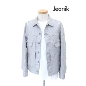 ジーニック Jeanik リネンジャケット ライトグレー jea520801
