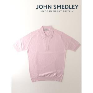 ジョン・スメドレー JOHN SMEDLEY 半袖ニットポロ/ISIS/EASY FIT CHALK PINK jsm480604｜rootweb