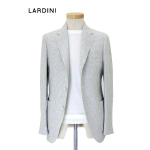 ラルディーニ LARDINI リネンウールジャケット イタリア製 ホワイト×ライトグリーン lar5...