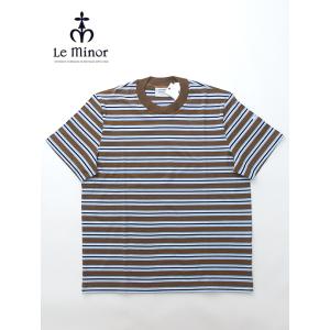 Le minor/ルミノア/Tシャツ/マルチボーダー/ブラウン/lem460809