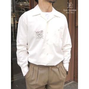 LES LESTON/レスレストン/長袖オープンカラーシャツ/オフホワイト/les360201