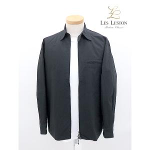 レスレストン LES LESTON カジュアルシャツ ジップアップシャツブルゾン ブラック les5...