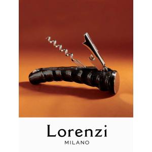 Lorenzi/ロレンツィ/ソムリエナイフ/ワインオープナー/スプリングボッグの角/ブラック/lor...