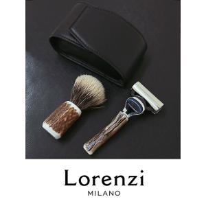 Lorenzi/ロレンツィ/トラベルシェービングセット/ジレット/フュージョン/ブラック/lor421412｜rootweb