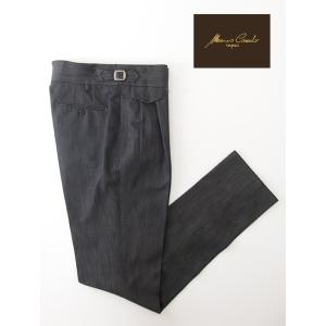 マッシモ・コラード Massimo Corrado ベルトレストラウザーズ/リジッドブラックデニム ...