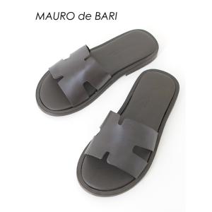 マウロ・デ・バーリ MAURO de BARI レザーサンダル ダークブラウン mdb500802