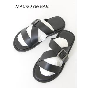 マウロ・デ・バーリ MAURO de BARI レザーサンダル ブラック mdb500803