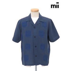 ミー mii オープンカラーシャツ ネイビー mii520602