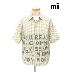 ミー mii オープンカラーシャツ クリームイエロー mii520605