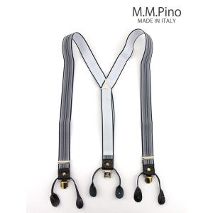 M.M.PINO/エム・エム・ピーノ/2wayサスペンダー/ストライプ/グレー/mmp341607