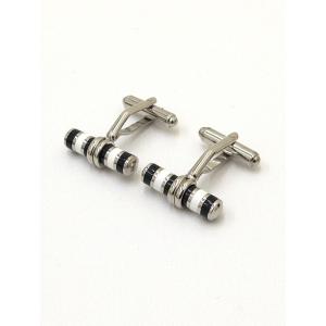 MON ART/モンアート/カフリンクス/ブラック×ホワイト×シルバー/moa321806