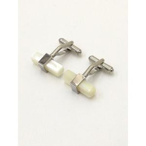 MON ART/モンアート/カフリンクス/パールホワイト×シルバー/moa321807