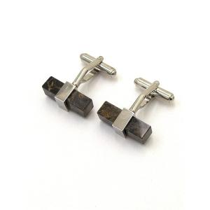 MON ART/モンアート/カフリンクス/ブラウン×ブラック×シルバー/moa321809