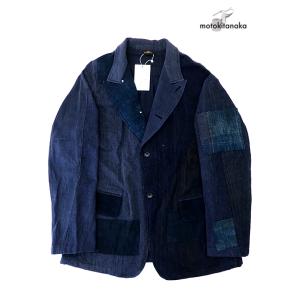 ヴィンテージ藍染コットンジャケット Motokitanaka ヴィンテージ藍染コットンジャケット ネ...