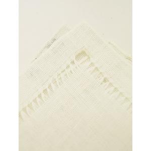 MUNGAI/ムンガイ/ポケットチーフ/リネン/レース/ホワイト/mug382010