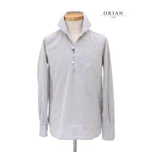 オリアン ORIAN プルオーバーカプリシャツ イタリア製 ライトグレー ori520402