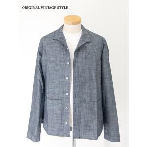 Original Vintage Style オーバーシャツ/シャツアウター/シャンブレーコットン ...
