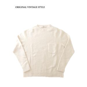 【30％OFF】Original Vintage Style クルーネックニット/ブークレストレッチ...