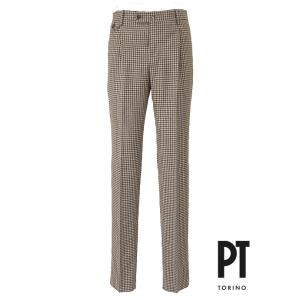 PT TORINO/ピーティートリノ/1プリーツスラックス/GENTLEMAN FIT/ブラウン/p...