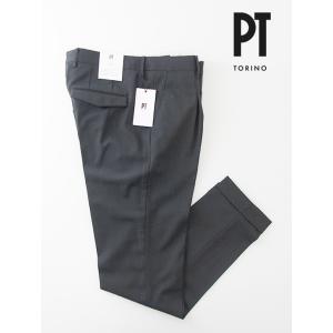 PT TORINO 1プリーツスラックス/MASTER FIT チャコールグレー pt461801