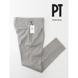 ピーティートリノ PT TORINO 1プリーツスラックス/ストレッチサキソニーウール/MASTER...