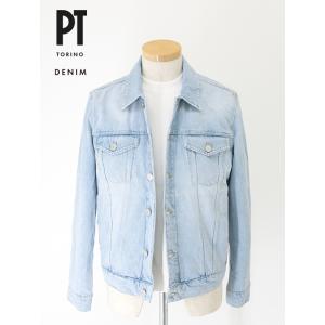 PT TORINO コットン100%デニムジャケット Gジャン ライトブルー