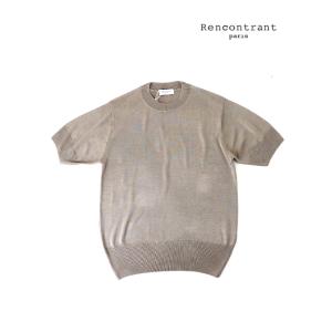 レンコントラント RENCONTRANT シルククルーネックニット 日本製 ベージュ rct5202...